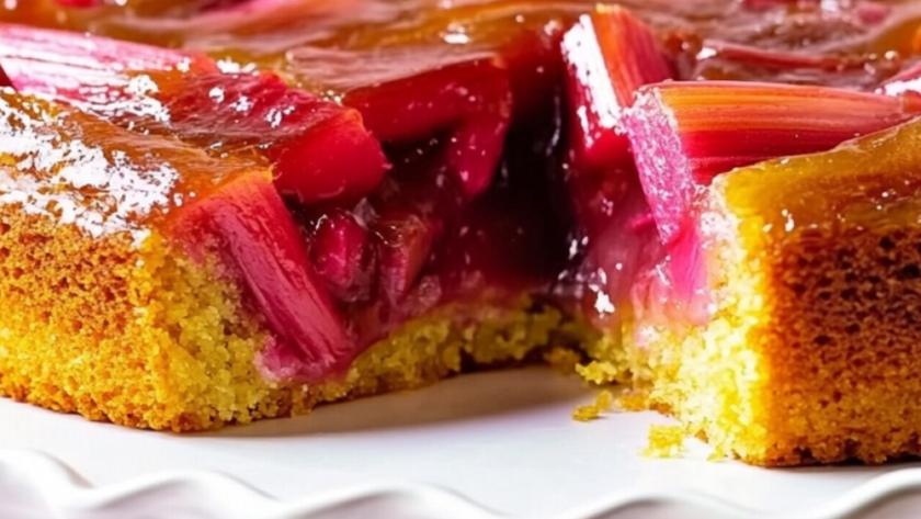 Martha Stewart Upside Down Rhubarb Cake