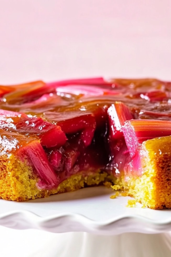 Martha Stewart Upside Down Rhubarb Cake