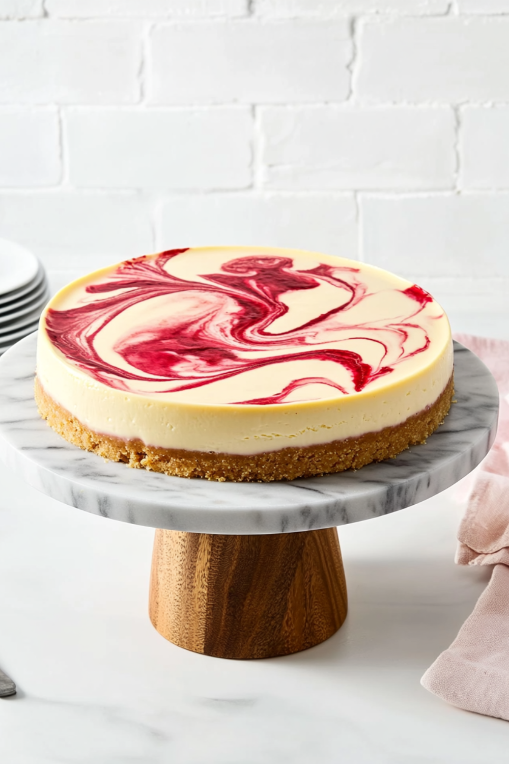 Martha Stewart Raspberry-Swirl Cheesecake