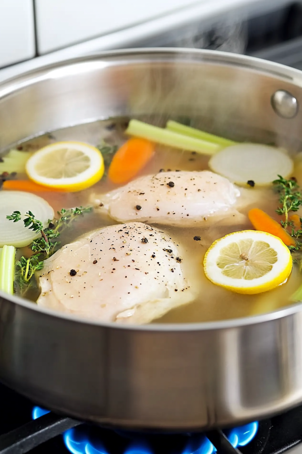 Martha Stewart Poached Chicken​