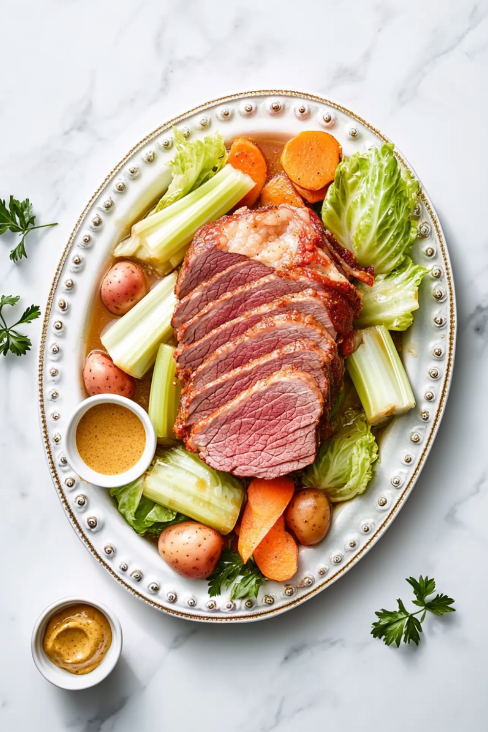 Martha Stewart​ Corned Beef And Cabbage