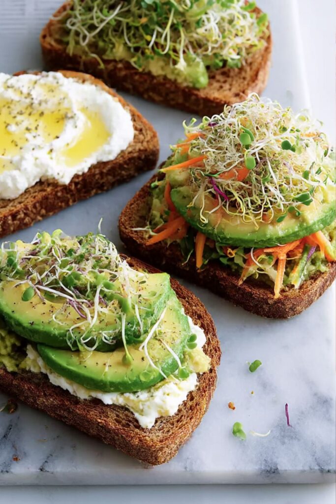 Avocado-and-Sprout Club Sandwiches Recipe