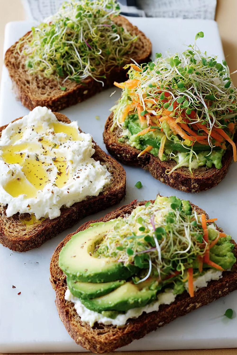 Avocado-and-Sprout Club Sandwiches Recipe