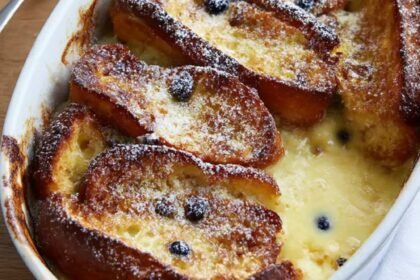 Baked Blueberry French Toast Casserole Recipe