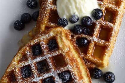 Blueberry Buttermilk Waffles Recipe