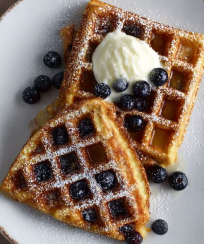 Blueberry Buttermilk Waffles Recipe