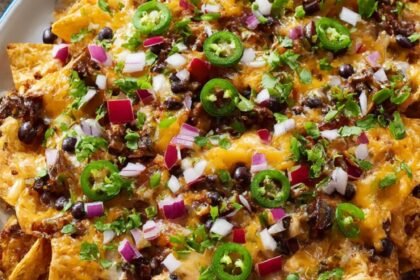 Cheesy Lentil-and-Black-Bean Nachos Recipe