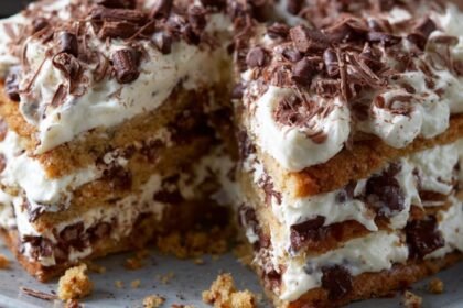 Chocolate Chip Cookie Icebox Cake Recipe