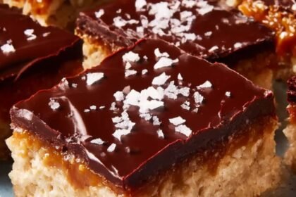 Chocolate-Peanut-Butter-Caramel Cereal Bars Recipe