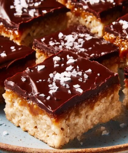 Chocolate-Peanut-Butter-Caramel Cereal Bars Recipe