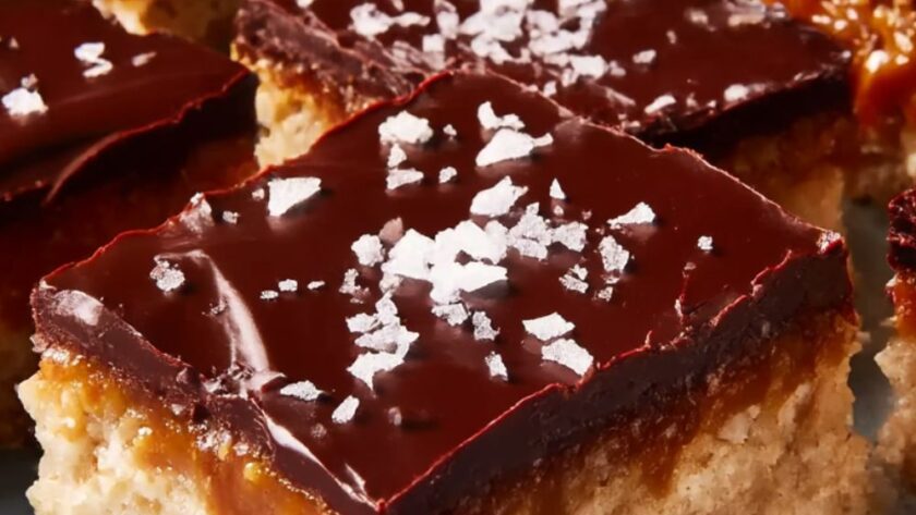 Chocolate-Peanut-Butter-Caramel Cereal Bars Recipe