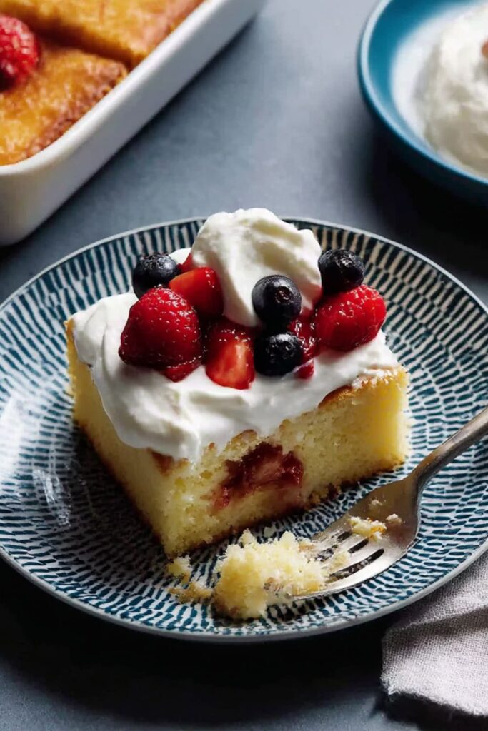 Coconut Cake with Berries and Cream Recipe