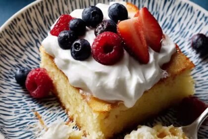 Coconut Cake with Berries and Cream Recipe