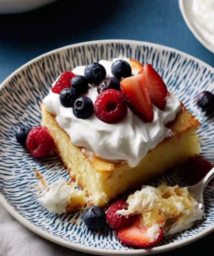 Coconut Cake with Berries and Cream Recipe
