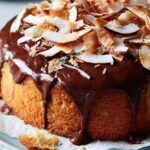 Coconut Chiffon Cake with Chocolate Frosting Recipe