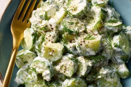 Cucumber Salad With Sour Cream and Dill Dressing Recipe