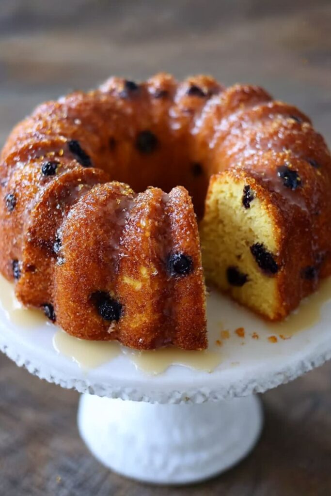 Glazed Lemon Blueberry Coffee Cake Recipe