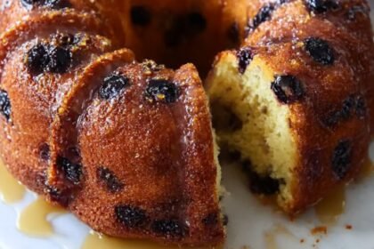 Glazed Lemon Blueberry Coffee Cake Recipe