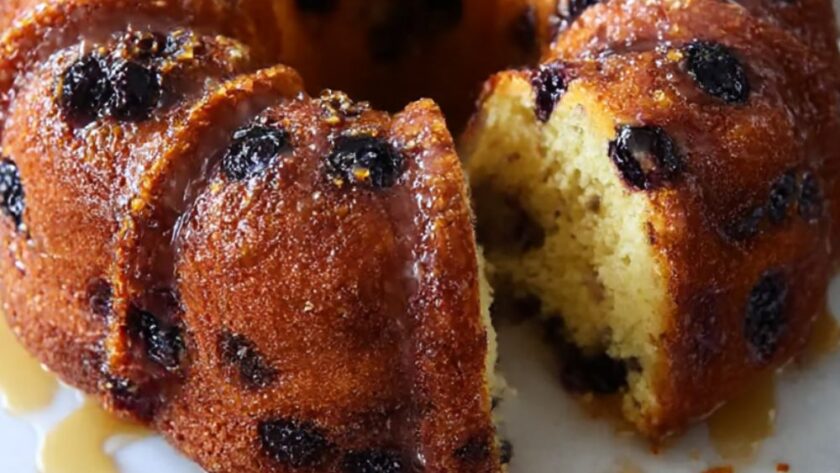 Glazed Lemon Blueberry Coffee Cake Recipe