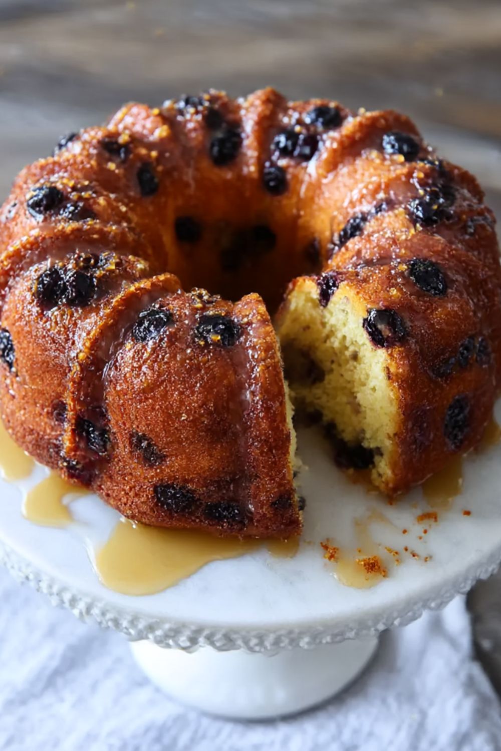 Glazed Lemon Blueberry Coffee Cake Recipe