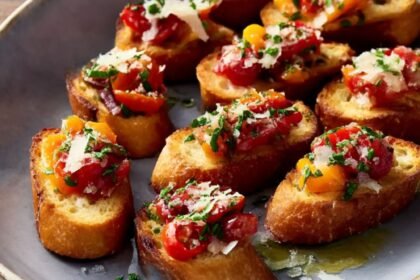 Grilled Pepper Bruschetta Recipe