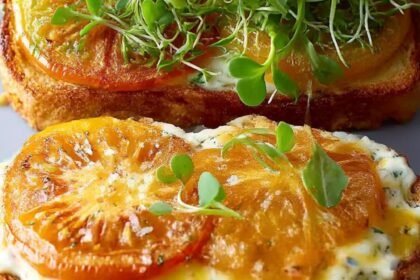 Heirloom Tomato Tartines with Garlic-Parsley Aioli Recipe