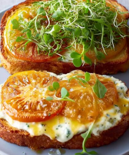 Heirloom Tomato Tartines with Garlic-Parsley Aioli Recipe