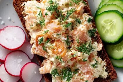 Lemony-Yogurt Salmon Tartine with Dill Recipe