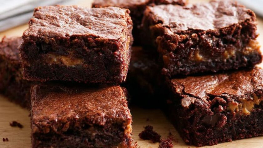 Loaf-Pan Buckeye Brownies Recipe