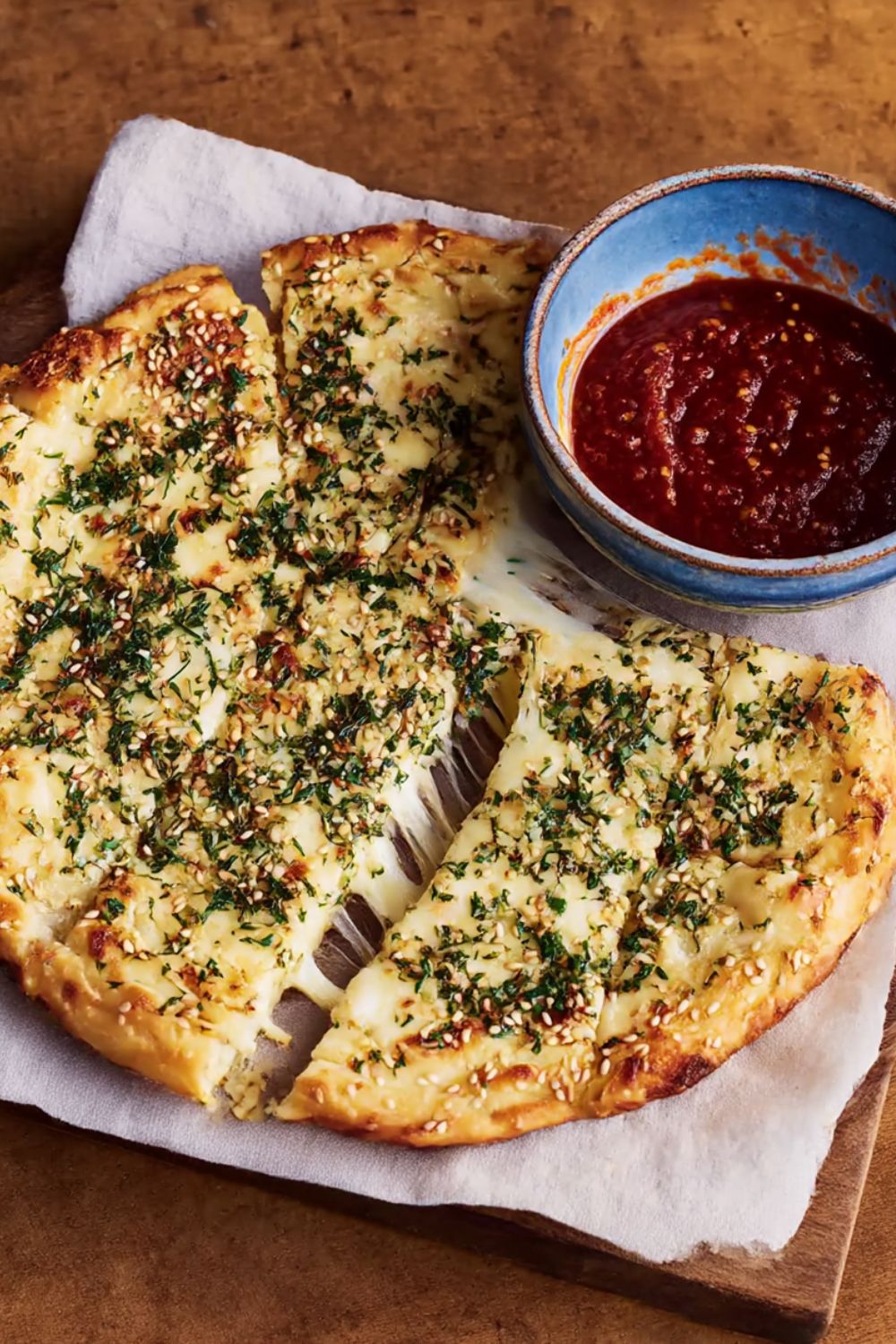 Mozzarella-Stuffed Garlic-and-Herb Bread Recipe