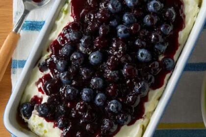 No-Bake Blueberry Cheesecake for a Crowd Recipe