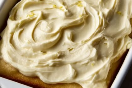 Vanilla Sheet Cake With Lemon Cream-Cheese Frosting Recipe