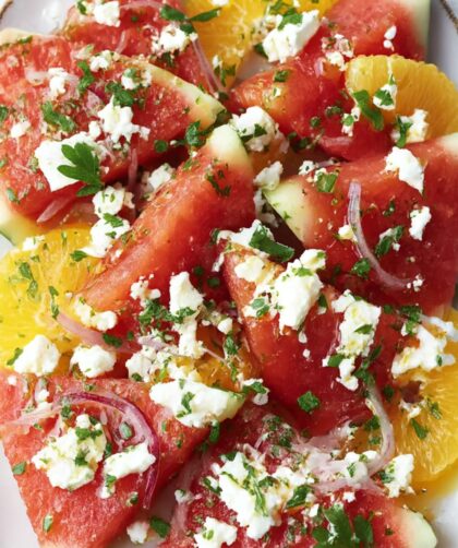 Watermelon, Orange, and Feta Salad Recipe