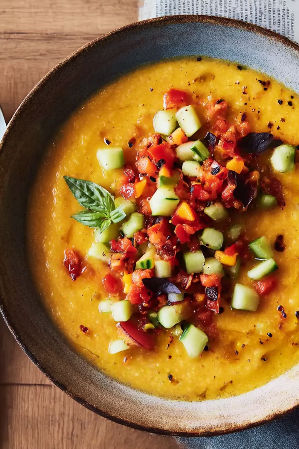 Yellow Tomato and Peach Gazpacho Recipe