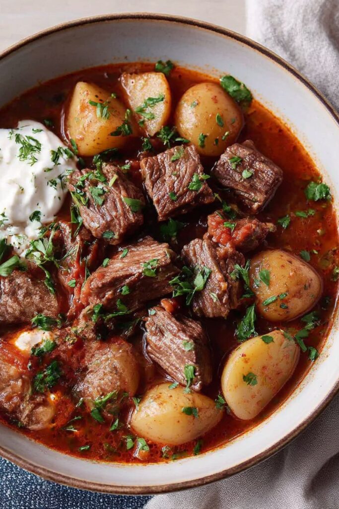 Beef Goulash with Potatoes Recipe