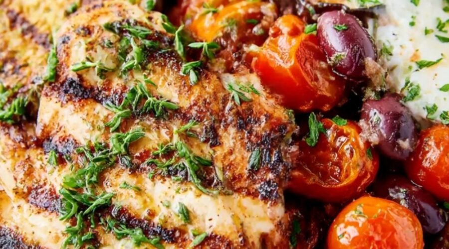 Grilled Chicken and Eggplant with Mozzarella and Tomatoes Recipe