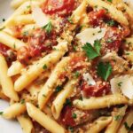 Penne with Tomatoes and Parsley Breadcrumbs Recipe