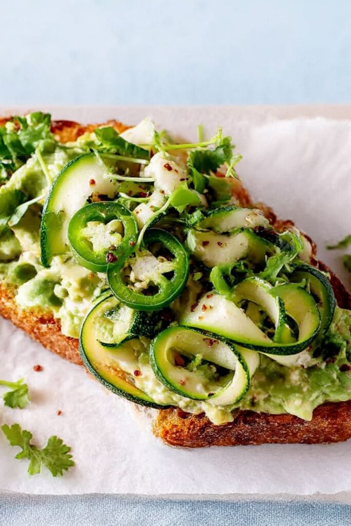 Zucchini, Avocado, and Jalapeño Tartine Recipe