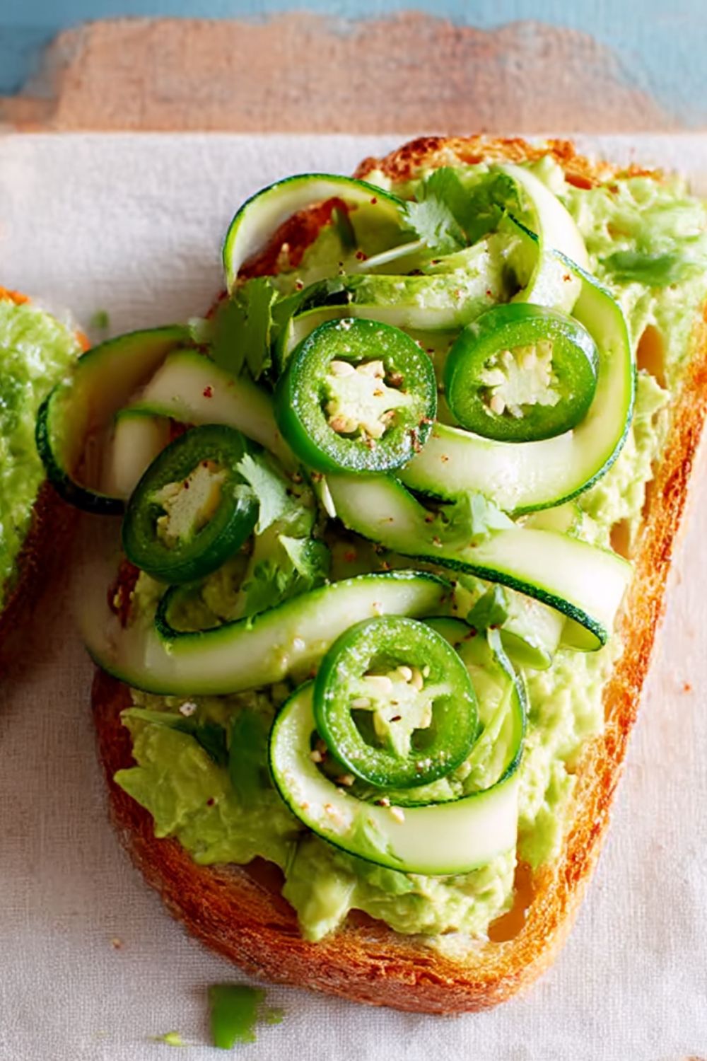 Zucchini, Avocado, and Jalapeño Tartine Recipe
