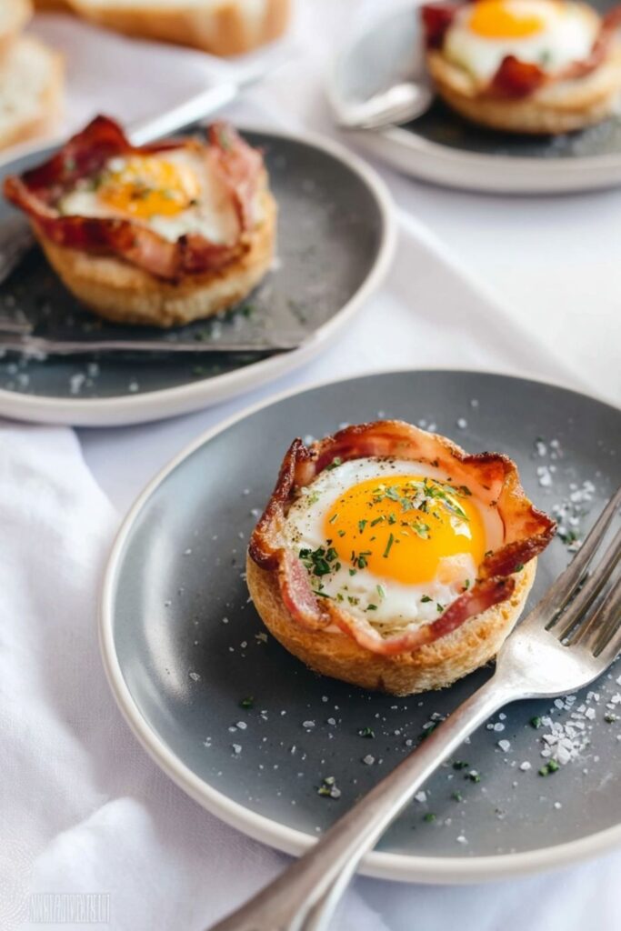 Bacon, Egg, and Toast Cups