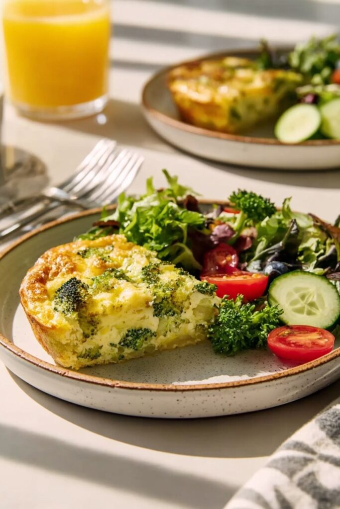 Crustless Broccoli Cheddar Quiche
