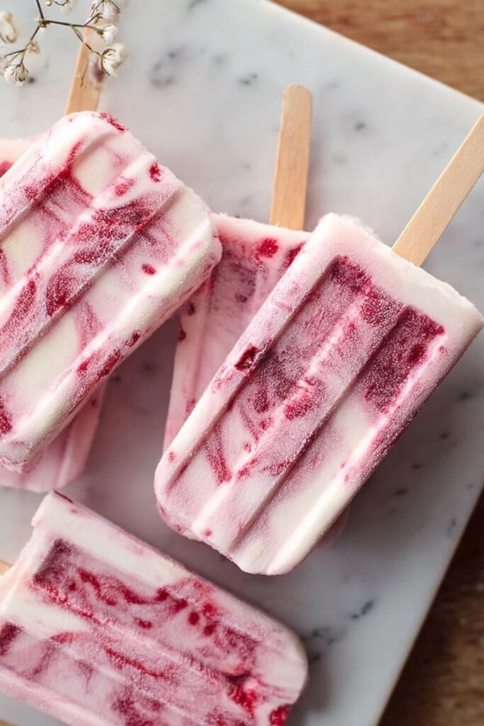 Frozen Yogurt and Fruit Pops