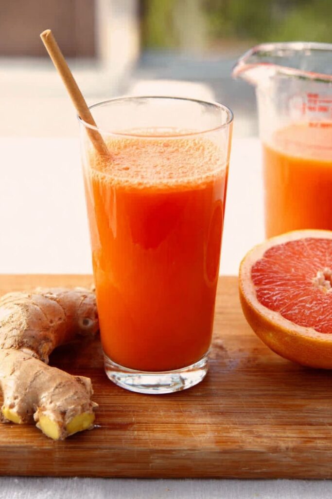 Grapefruit, Carrot, and Ginger Juice
