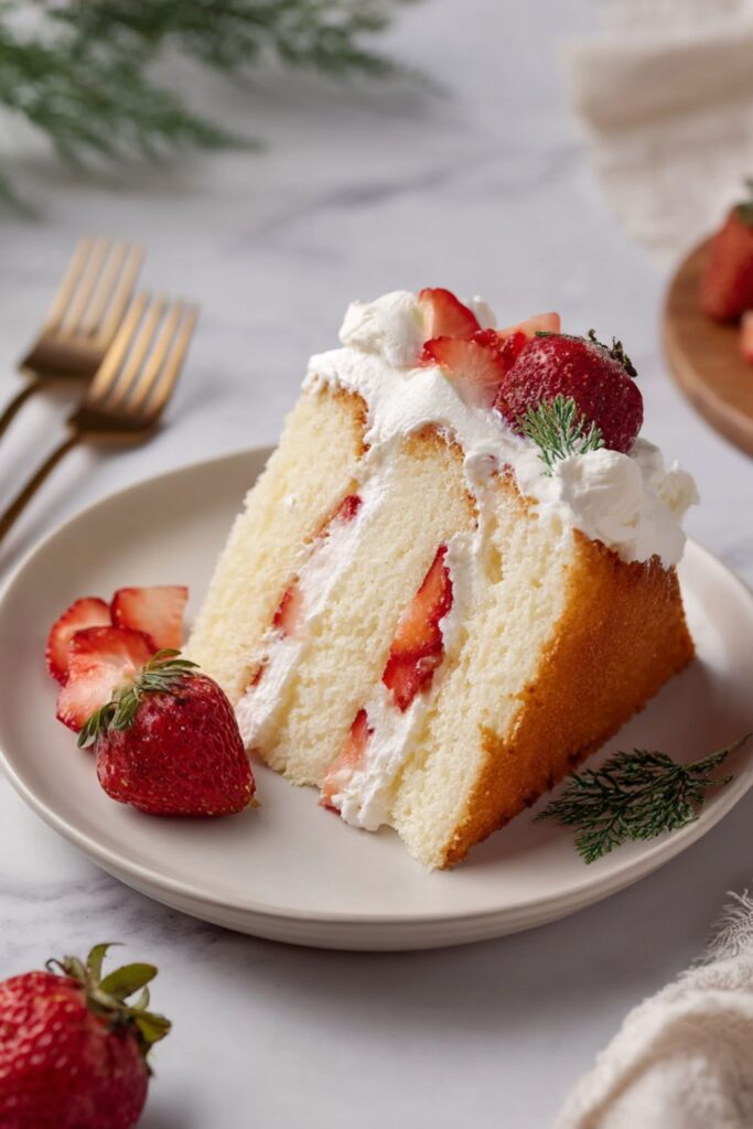Martha Stewart Chiffon Cake With Strawberries