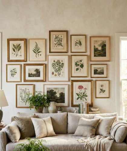 Martha Stewart aesthetic prints gallery wall collection