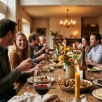 Martha Stewart dinner party aesthetic table scene