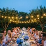 Martha Stewart aesthetic summer outdoor dining