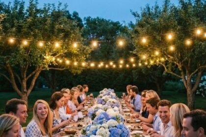 Martha Stewart aesthetic summer outdoor dining