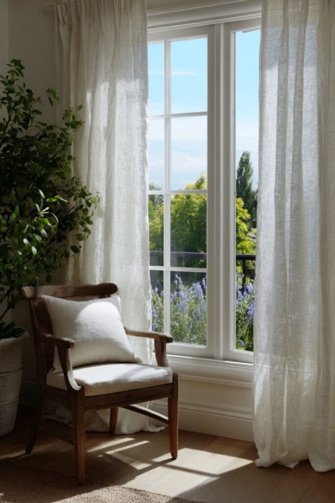 1. Swap Heavy Curtains for Washed Linen