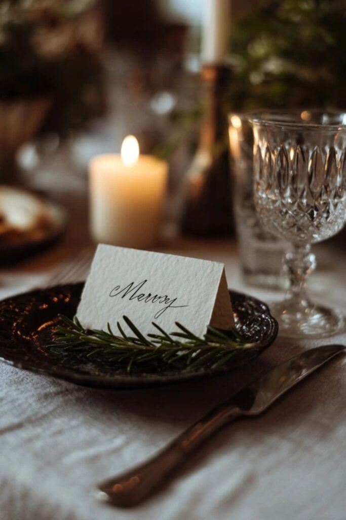 A Handwritten Place Card at Every Seat
